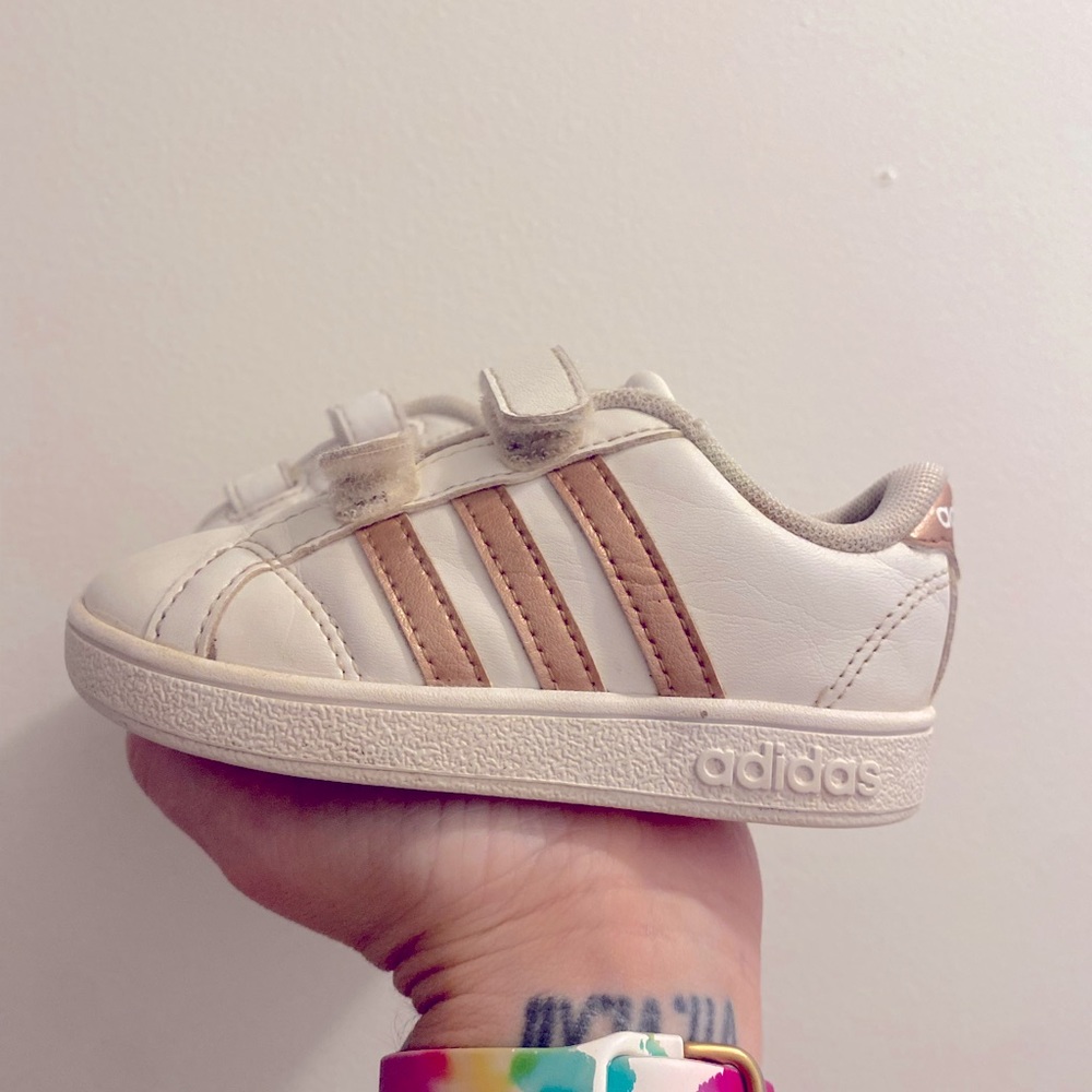 Toddler Rose Gold Adidas size 5.5